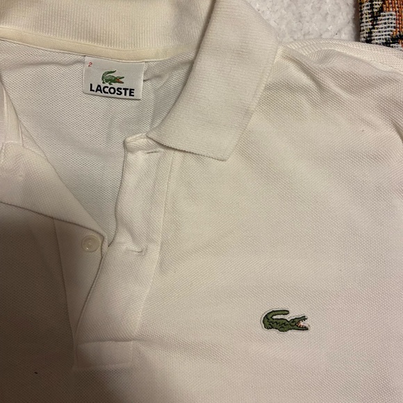 White Collared Lacoste Shirt - Picture 2 of 2